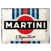 Plechová cedule Martini L'Aperitivo Racing Stripes, 40 × 30 cm