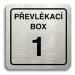 Accept Piktogram "převlékací box X" (80 × 80 mm) (stříbrná tabulka - černý tisk)