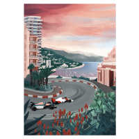 Ilustrace Monaco Circuit, Goed Blauw, (26.7 x 40 cm)