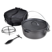 vidaXL Litinový hrnec 11,3 L Dutch Oven s příslušenstvím