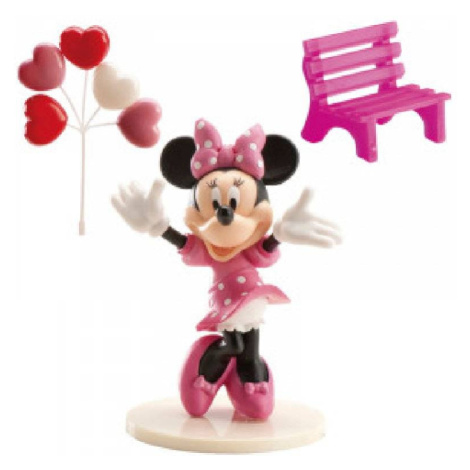 Figurka na dort Minnie balónky a lavička - Dekora