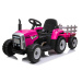 Mamido Elektrický traktor s vlečkou Blow růžový