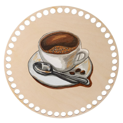 Dřevěné víko na košík - šálek kávy Zvolte variantu:: 40 cm