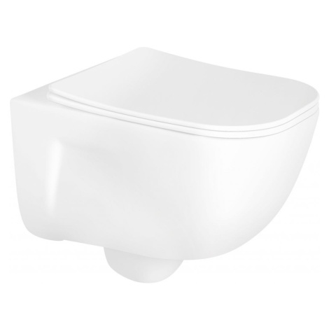 MEXEN/S MARGO závěsná WC mísa včetně sedátka s slow-slim, duroplast, bílá 30420900