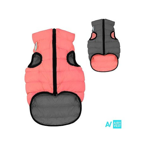 AiryVest bunda pro psy korálová/šedá M 40