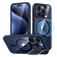 ESR Classic Hybrid Case with Stash Stand (HaloLock), Compatible with iPhone 15 Pro, Clear Dark B