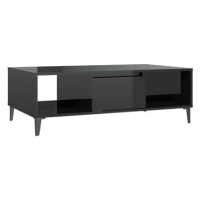 SHUMEE Konferenční stolek černý vysoký lesk 103,5 × 60 × 35 cm dřevotříska, 806029