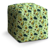 Taburet Cube Kreslené avokádo - 40x40x40 cm