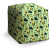 Taburet Cube Kreslené avokádo - 40x40x40 cm