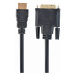 Kabel CABLEXPERT CC-HDMI-DVI-0.5M HDMI-DVI  0,5m, 1.3, M/M stíněný, zlacené kontakty