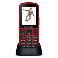 Tlačítkový telefon pro seniory Evolveo EasyPhone EG, červený