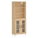 vidaXL Skříň highboard dub sonoma 69,5 x 34 x 180 cm kompozitní dřevo