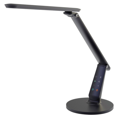 Aluminor LED stolní lampa Zig s ovládacím panelem, černá