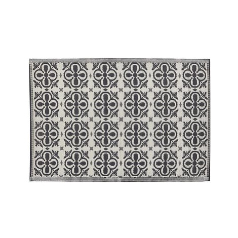 Venkovní koberec 120x180 cm černý a bílý NELLUR, 250863 BELIANI