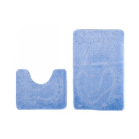 Sada koupelnových koberečků MONO 1001 modrá 5004 2PC STOPA