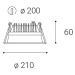 LED2 2250733D ZETA L, B DIM 25 3000K ZÁPUSTNÉ ČERNÉ