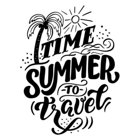 Ilustrace Lettering composition about summer - time, Irina Borodina, 40 × 40 cm