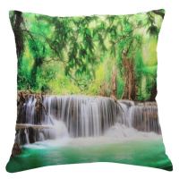 Polštář WATERFALLS MyBestHome 40x40cm fototisk 3D motiv vodopádů Varianta: Povlak na polštář, 40