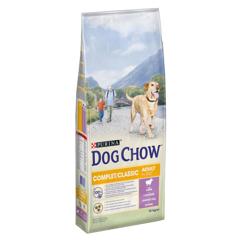 Purina Dog Chow - 12 + 2 kg zdarma Complet/Classic jehněčí