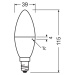 OSRAM OSRAM LED Classic Star, svíčka, matná, E14, 7,5 W, 2 700 K