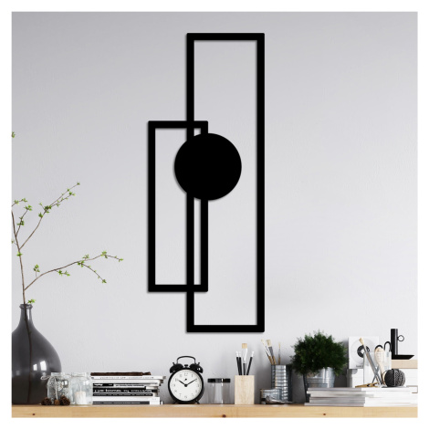 Wallity Nástěnná kovová dekorace Trident 2 černá