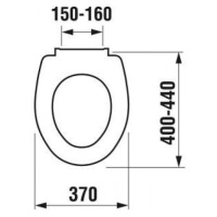 Jika WC sedátko Zeta termoplastové, H8932710000637, ocelové úchyty