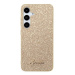 Guess PC/TPU Glitter Flakes Metal Logo Zadní Kryt pro Samsung Galaxy S24+ Gold