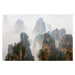 Fotografie China, Hunan, Zhangjijie, Mount Tianzi in fog, Peter Adams, 40 × 26.7 cm