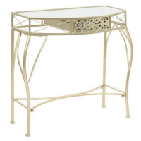 Odkládací stolek ve francouzském stylu kovový 82x39x76 cm zlatý