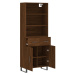 vidaXL Skříň highboard hnědý dub 69,5 x 34 x 180 cm kompozitní dřevo