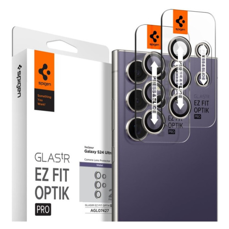 Spigen Glass tR EZ Fit Optik Pro 2 Pack ochranné sklo na fotoaparát Samsung Galaxy S24 Ultra fia
