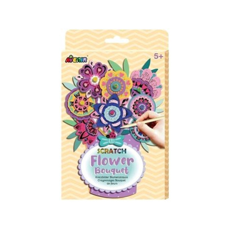 Škrabací obrázky - kytice (květiny) JRK
