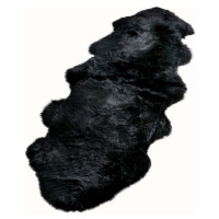 Černá ovčí kožešina Native Natural Double, 60 x 240 cm