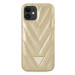 Guess GUHCP12SPUVQTMLBE hard silikonové pouzdro iPhone 12 Mini 5.4" gold V-Quilted Collection