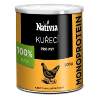 Nativia Konzerva - Kuřecí maso pro psy 800g