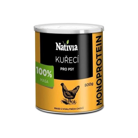 Nativia Konzerva - Kuřecí maso pro psy 800g