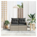 vidaXL Zahradní sofa Světle šedá 121 x 62 x 69 cm polyratan