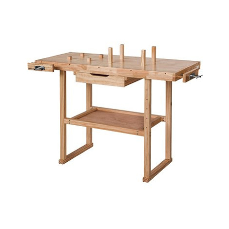 Dílenský stůl Ponk1 dřevěný se svěráky hnědý tectake