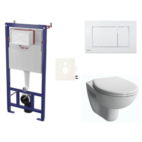 Cenově zvýhodněný závěsný WC set SAT do lehkých stěn / předstěnová montáž+ WC VitrA Normus SIKOS