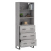 vidaXL Skříň highboard šedá sonoma 69,5 x 34 x 180 cm kompozitní dřevo