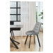 Ak furniture Prošívaná čalouněná velurová židle Algate šedá