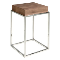 Estila Designový příruční stolek Forma Moderna s chromovou podstavou 61cm