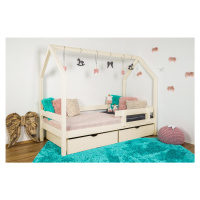 Vyspimese.CZ Dětská postel Ariel se zábranou-dva šuplíky Rozměr: 90x200 cm, Barva: lak