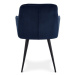 Jídelní židle Fergo modrá, černá