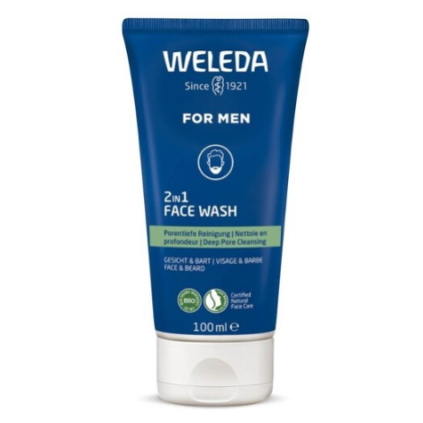 WELEDA For Men 2v1 čisticí gel na obličej a vousy BIO 100ml