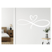 Dekorace do ložnice - nekonečná láska v dřevěném designu na zeď