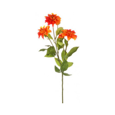 Umělá květina Jiřinka 75 cm, oranžová Asko