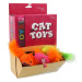 MAGIC CAT hračka myška bavlna s šantou kočičí 6 cm 40 ks