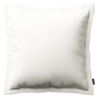 Dekoria Mona - potah na polštář hladký lem po obvodu, sněhová bílá, 45 x 45 cm, Cotton Panama, 7