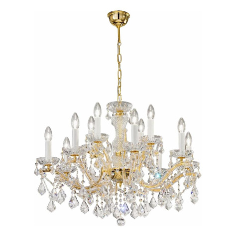 Kolarz 3149.88+4.3.KoT - Křišťálový lustr MARIA LOUISE 12xE14/40W/230V 24K zlato 3149.88+4.3.KoT AUSTROLUX BY KOLARZ